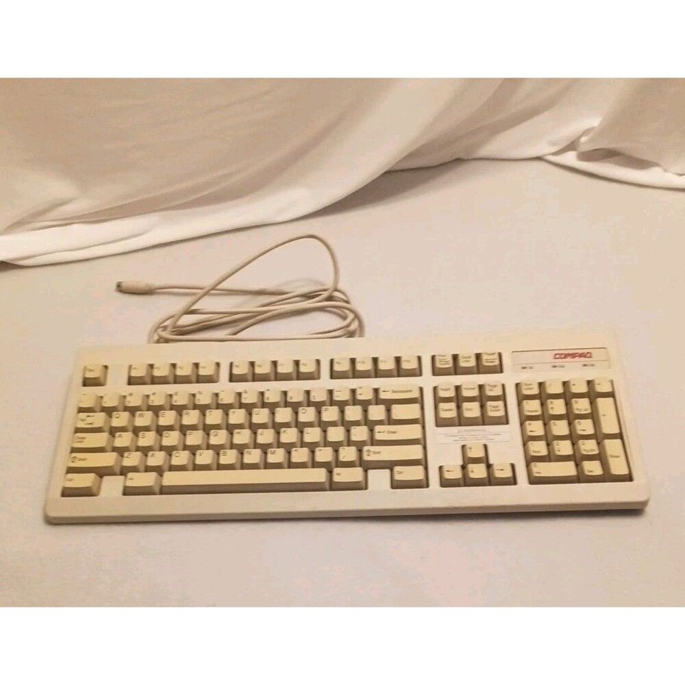 COMPAQ Keyboard RT101 120375-001B Vintage Mechanical Keyboard Wired Clacky Keys
